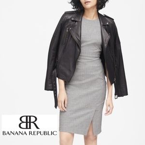 Banana Republic - Plaid Racer-Neck Sheath Dress